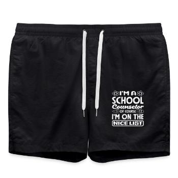 Ich Bin Schulberater Natürlich Auf Der Guten Liste - Badeshorts - Schwarz - Vorne - AI Model Male 185 light (185cm)