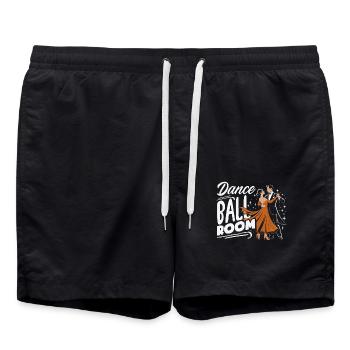 Danse Ballroom Ballroom Cadeau de salle de bal - Short de bain - noir - Devant - AI Model Male 185 light (185cm)