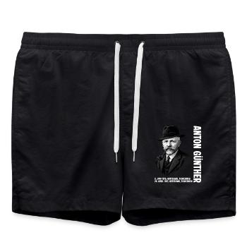 Anton Guenther Erzgebirge Gottesgab - Badeshorts - Schwarz - Vorne - AI Model Male 185 light (185cm)