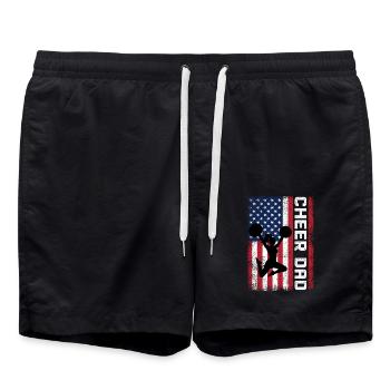 Cheer Dad - Swim Trunks - black - Front - AI Model Male 185 light (185cm)