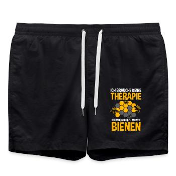 Biene Imker Geschenk Honig Honig Dealer Hobby - Badeshorts - Schwarz - Vorne - AI Model Male 185 light (185cm)