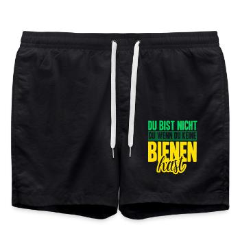 Bienenzucht Imker Imkerei Lustig Bienen Lustig - Badeshorts - Schwarz - Vorne - AI Model Male 185 light (185cm)