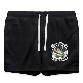 GRENOUILLE EN DOUCEUR - Short de bain - noir - Devant - AI Model Male 185 light (185cm)