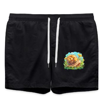 Escargots Escargot - Short de bain - noir - Devant - AI Model Male 185 light (185cm)