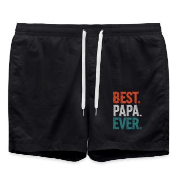 Best dad ever: Perfect for dads - Swim Trunks - black - Front - AI Model Male 185 light (185cm)