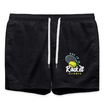 Joueur de tennis Science de la raquette - Short de bain - noir - Devant - AI Model Male 185 light (185cm)