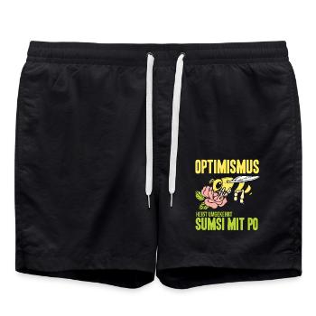 Biene Imker Geschenk Honig Honig Dealer Hobby - Badeshorts - Schwarz - Vorne - AI Model Male 185 light (185cm)