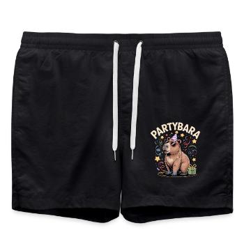 Partybara Capybara - Short de bain - noir - Devant - AI Model Male 185 light (185cm)