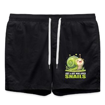 Escargots Escargot - Short de bain - noir - Devant - AI Model Male 185 light (185cm)