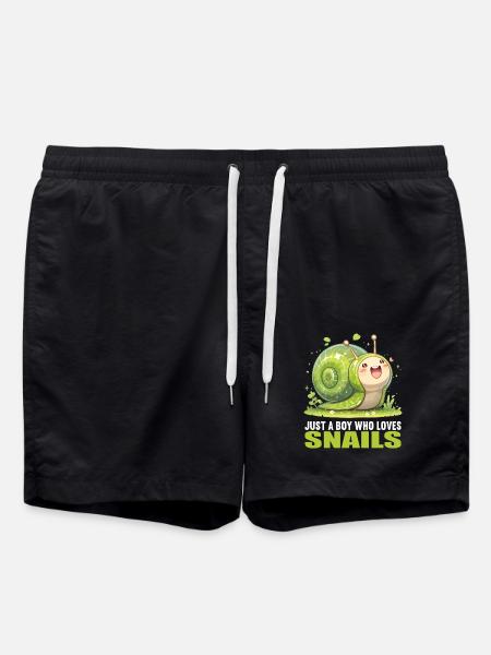 Snails Snail - Swim Trunks - black