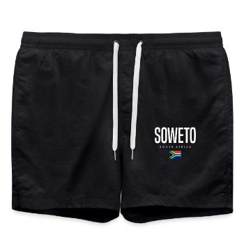 Soweto, Afrique du Sud - Short de bain - noir - Devant - AI Model Male 185 light (185cm)