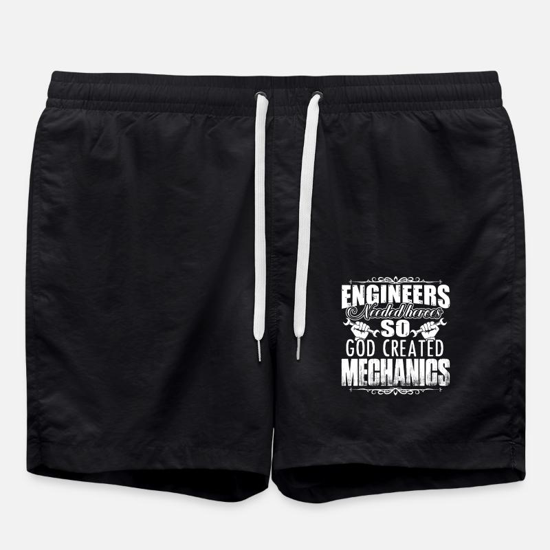 Mechanic God Created Mechanic - Swim Trunks - black