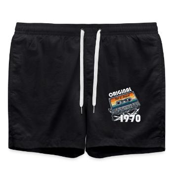 55e anniversaire Original août 1970 - Short de bain - noir - Devant - AI Model Male 185 light (185cm)