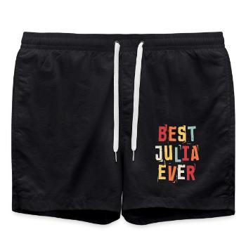 Meilleur Julia Jamais Rétro Prénom Texte Dire - Short de bain - noir - Devant - AI Model Male 185 light (185cm)