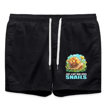 Escargots Escargot - Short de bain - noir - Devant - AI Model Male 185 light (185cm)