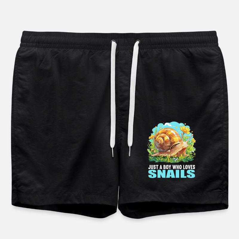 Snails Snail - Swim Trunks - black
