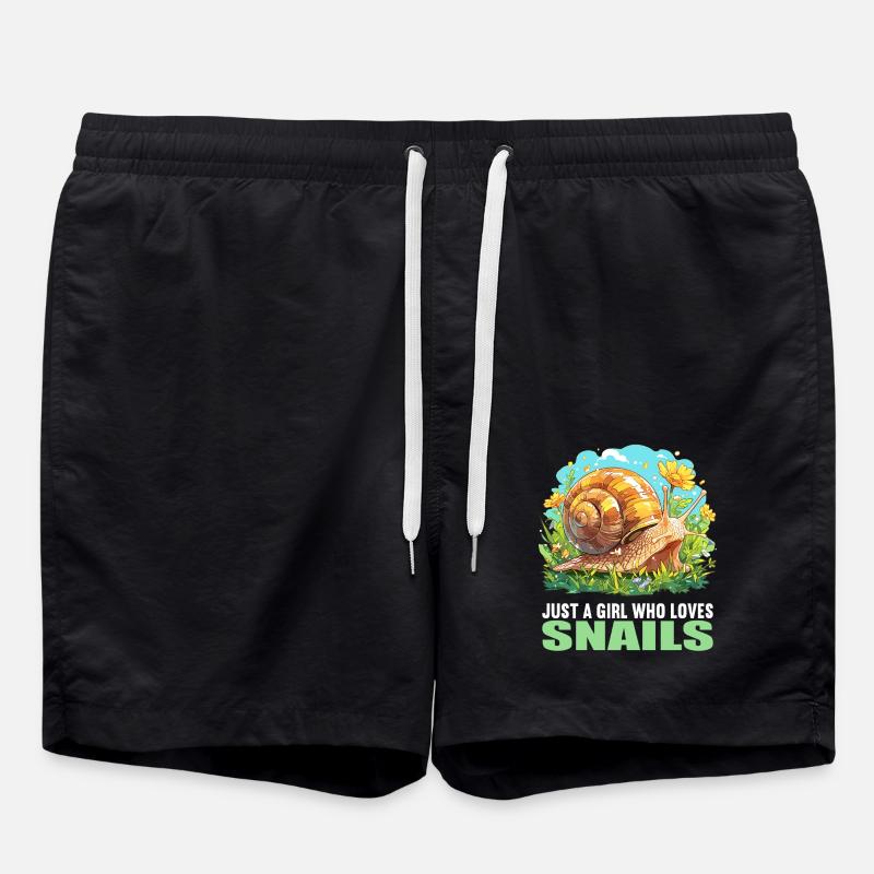 Snails Snail - Swim Trunks - black