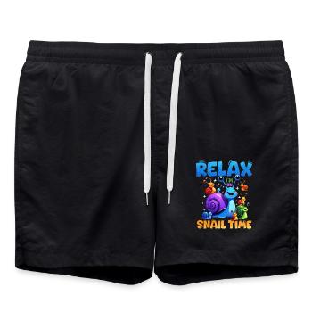 Schnecke - Badeshorts - Schwarz - Vorne - AI Model Male 185 light (185cm)