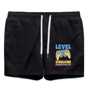 Kita Abgänger Einschulung Schulkind - Badeshorts - Schwarz - Vorne - AI Model Male 185 light (185cm)