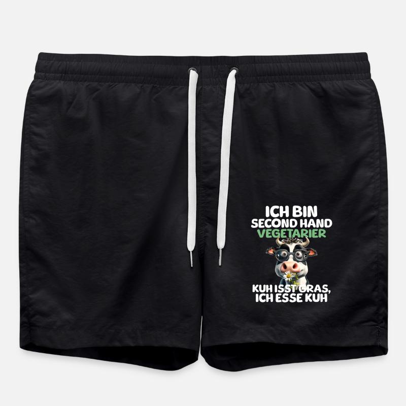 Second Hand Vegetarian - Swim Trunks - black