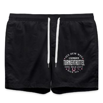 Legendary tournament idiot - Swim Trunks - black - Front - AI Model Male 185 light (185cm)