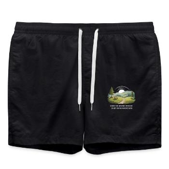 Pure home Living in a relaxed way in the Sauerland - Swim Trunks - black - Front - AI Model Male 185 light (185cm)