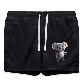 Koala Bär Australien Koalabär Süße Koala Bären - Badeshorts - Schwarz - Vorne - AI Model Male 185 light (185cm)
