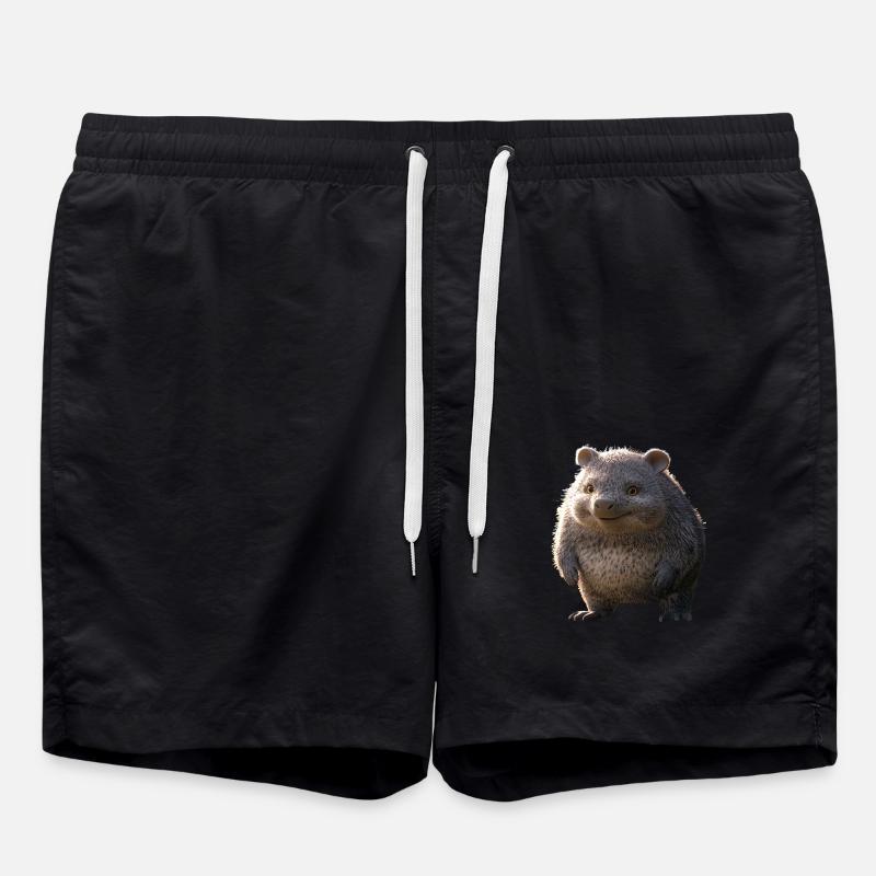 Wombat Australie Marsupial Mignon Wombat - Short de bain - noir