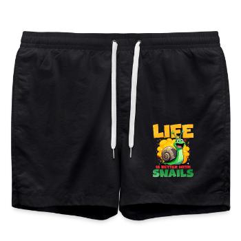 Snail - Swim Trunks - black - Front - AI Model Male 185 light (185cm)