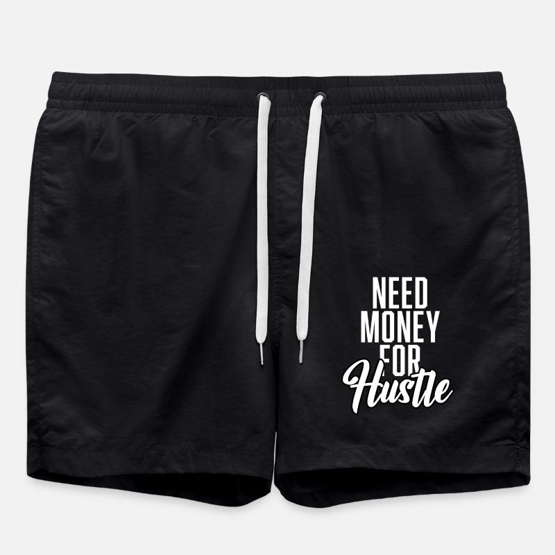 Need Money For Hustle - Badeshorts - Schwarz