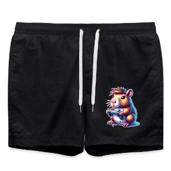 Capybara Gaming - Badeshorts - Schwarz - Vorne - AI Model Male 185 light (185cm)