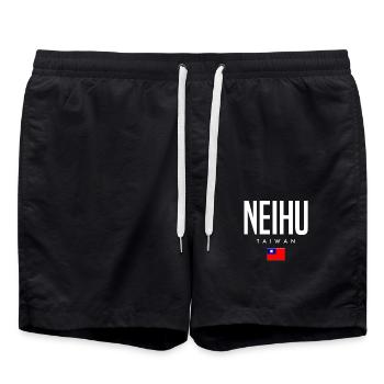 Neihu, Taiwan - Swim Trunks - black - Front - AI Model Male 185 light (185cm)