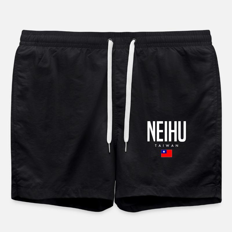 Neihu, Taiwan - Swim Trunks - black