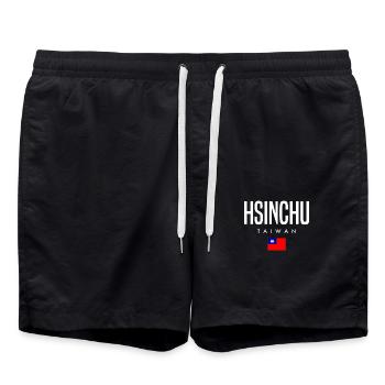 Hsinchu, Taiwan - Swim Trunks - black - Front - AI Model Male 185 light (185cm)