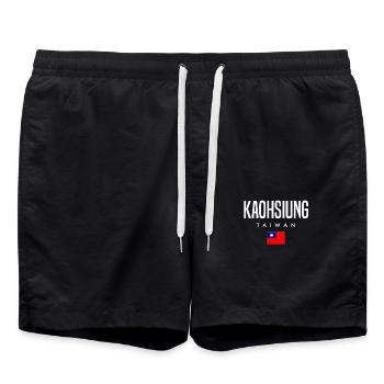 Kaohsiung, Taiwan - Swim Trunks - black - Front - AI Model Male 185 light (185cm)