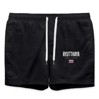 Ayutthaya, Thaïlande - Short de bain - noir - Devant - AI Model Male 185 light (185cm)