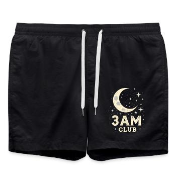 Sleepless Club – Midnight Mood Edition - Badeshorts - Schwarz - Vorne - AI Model Male 185 light (185cm)