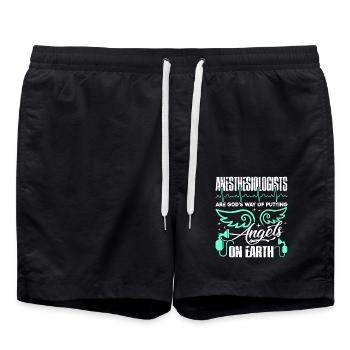 Anesthesiologist God Made Anesthesiologist - Swim Trunks - black - Front - AI Model Male 185 light (185cm)