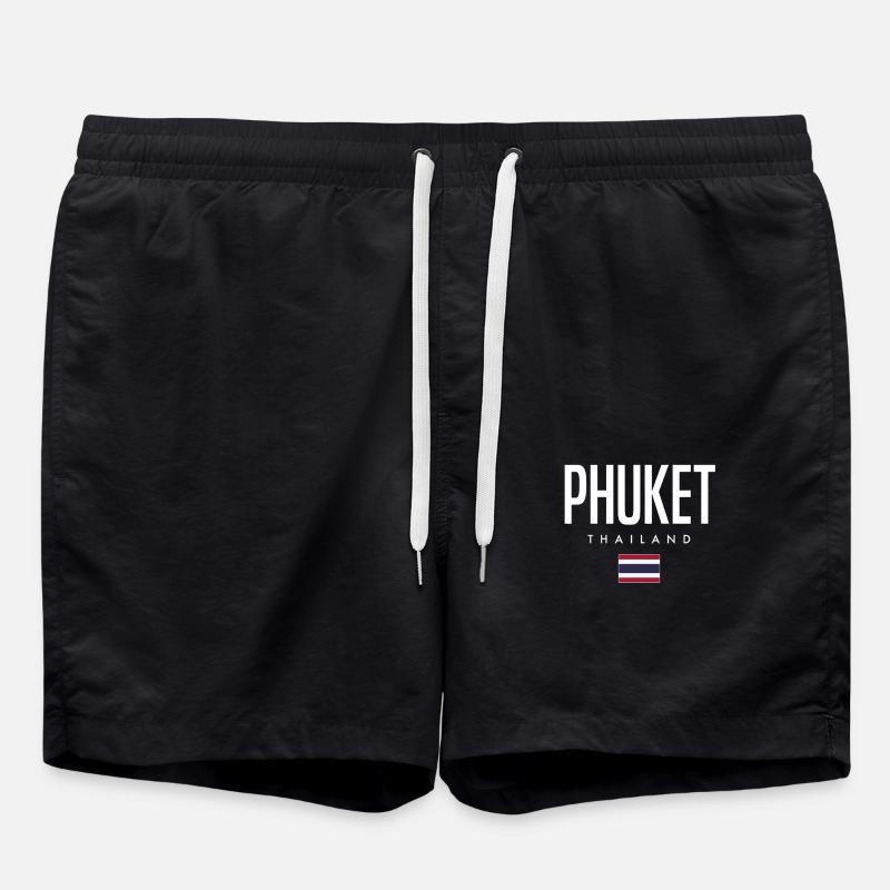 Phuket Thailand - Swim Trunks - black