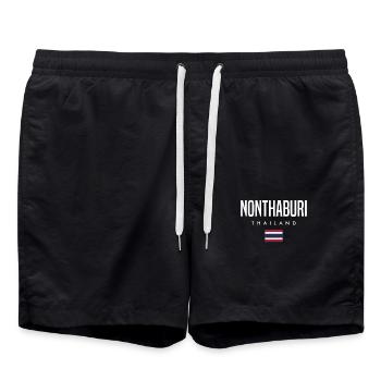 Nonthaburi, Thailand - Swim Trunks - black - Front - AI Model Male 185 light (185cm)