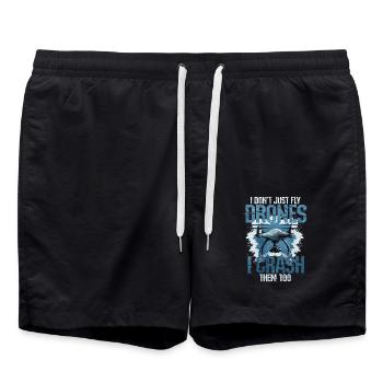 Drone - Short de bain - noir - Devant - AI Model Male 185 light (185cm)