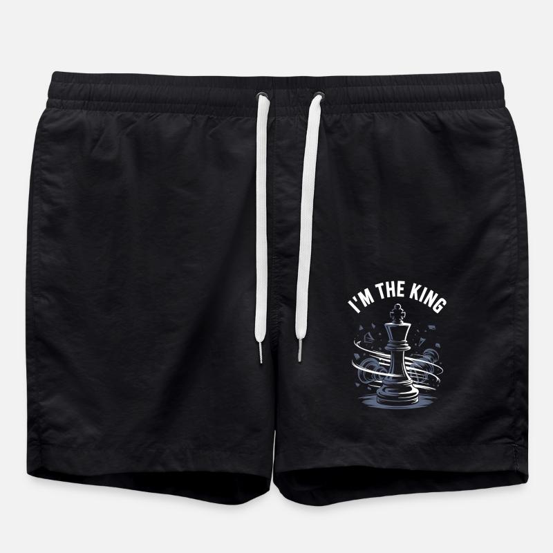 I’m the King – Chess Design - Badeshorts - Schwarz