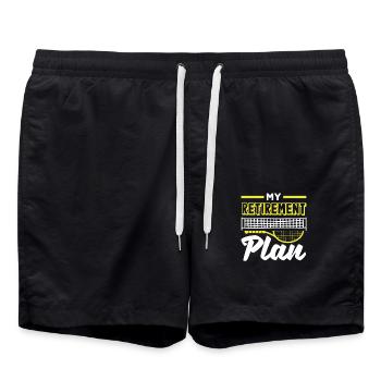 Mon plan de retraite Joueur de tennis - Short de bain - noir - Devant - AI Model Male 185 light (185cm)