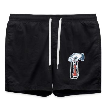 Chess Player Funny Chess King Doll - Swim Trunks - black - Front - AI Model Male 185 light (185cm)