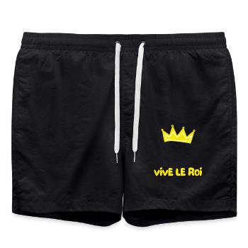 Prenom Vive Le Roi Personnalisable - Short de bain - noir - Devant - AI Model Male 185 light (185cm)