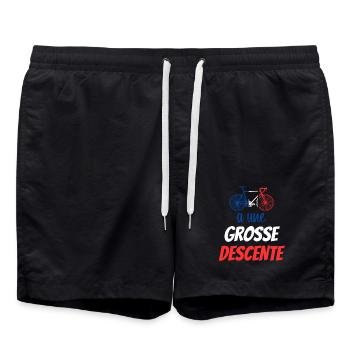 Prenom a une grosse descente Personnalisable - Short de bain - noir - Devant - AI Model Male 185 light (185cm)