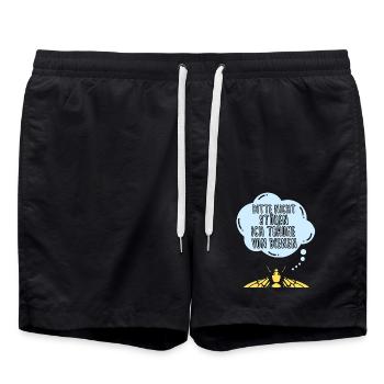 Imker Bienenzüchter Spruch Bienenliebhaber Imkerei - Badeshorts - Schwarz - Vorne - AI Model Male 185 light (185cm)