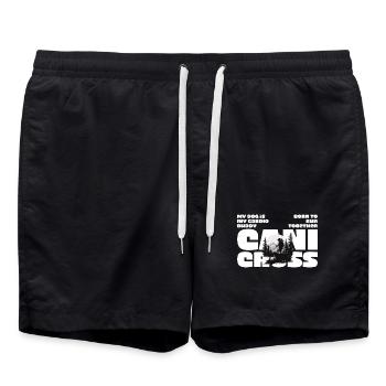 Chemise Canicross Sports pour chiens - Short de bain - noir - Devant - AI Model Male 185 light (185cm)