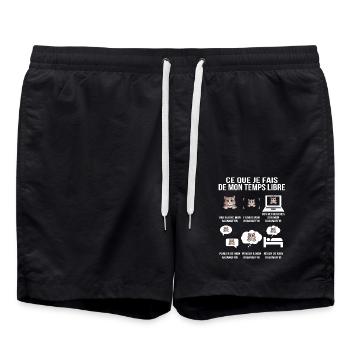 Ce que je fais de mon temps libre Ragamuffin - Short de bain - noir - Devant - AI Model Male 185 light (185cm)