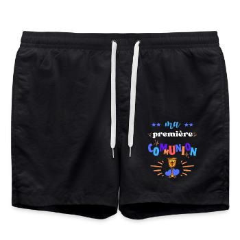 Ma Premiere Communion Garçon - Short de bain - noir - Devant - AI Model Male 185 light (185cm)
